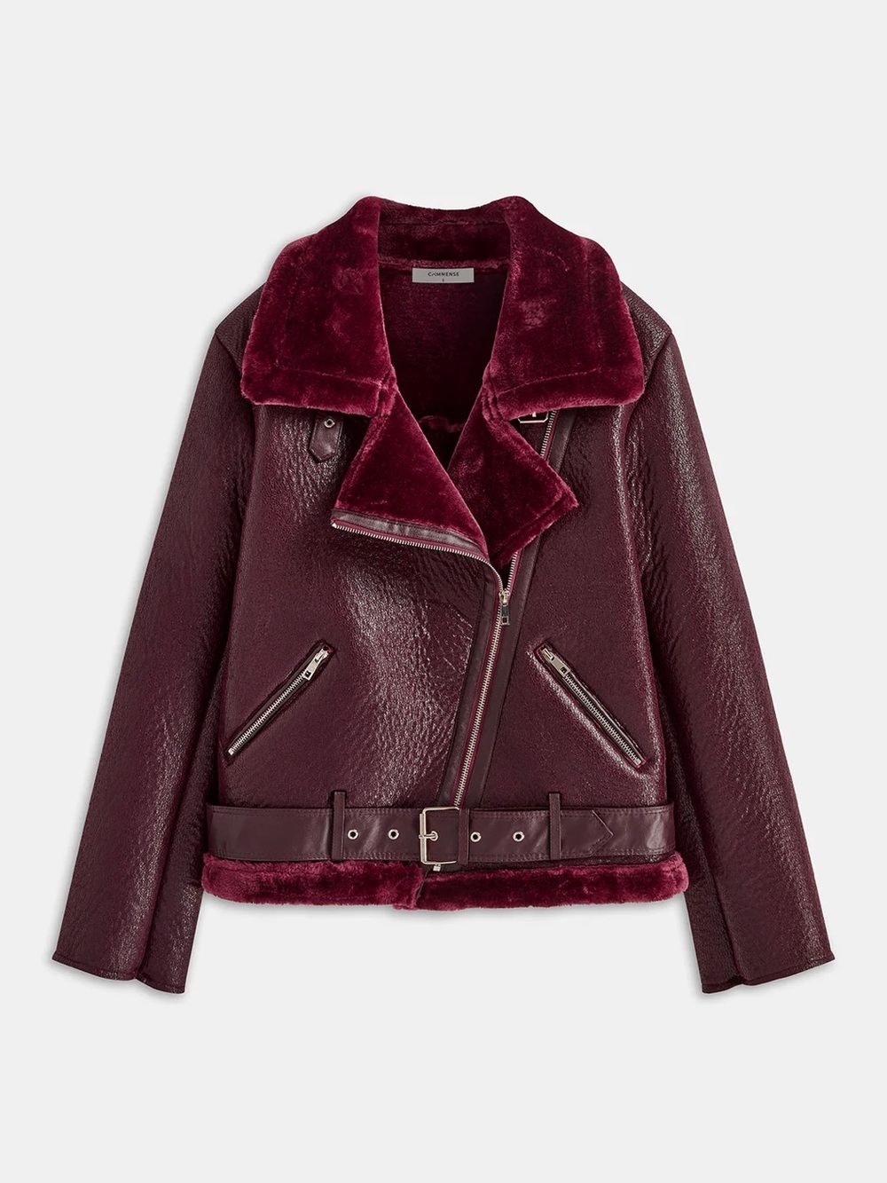 52 Zipper Belted Soft Fleece Jacket - Picture 6 of 9